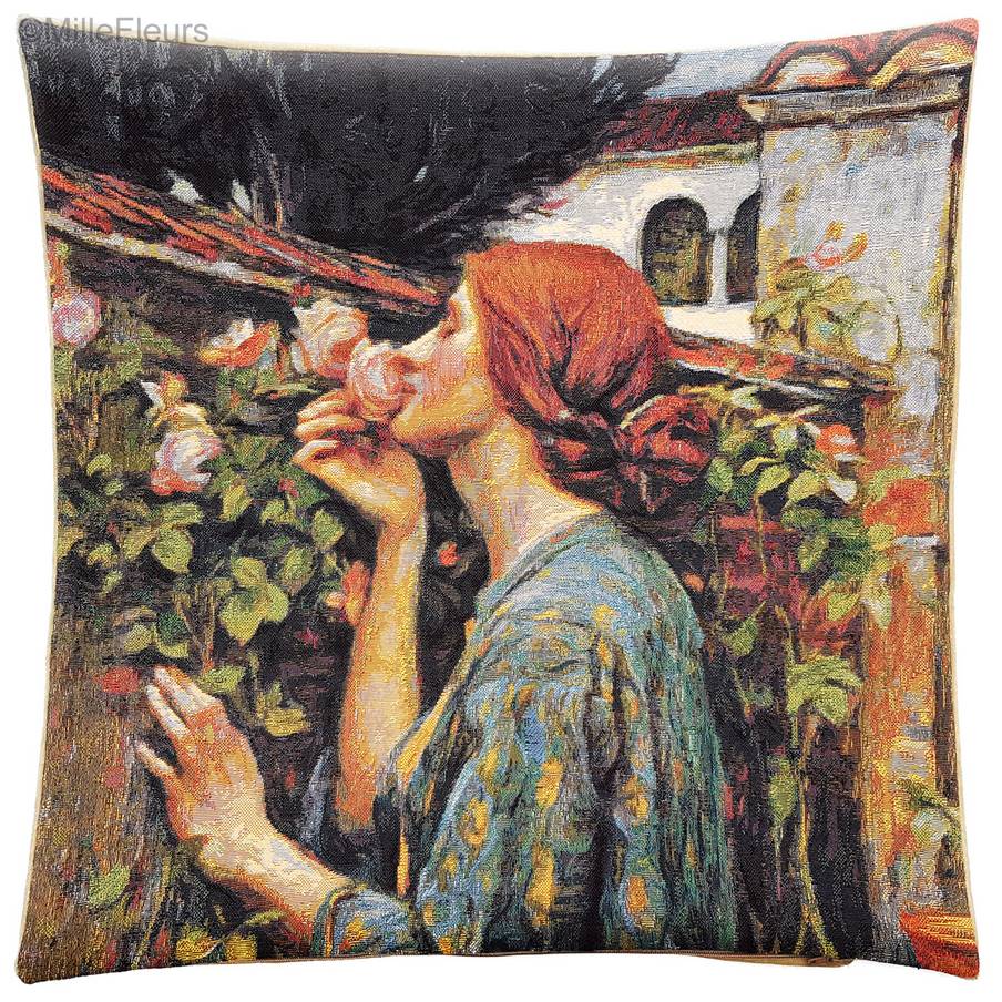 Âme de la Rose (Waterhouse) Housses de coussin Chefs-d'œuvre - Mille Fleurs Tapestries