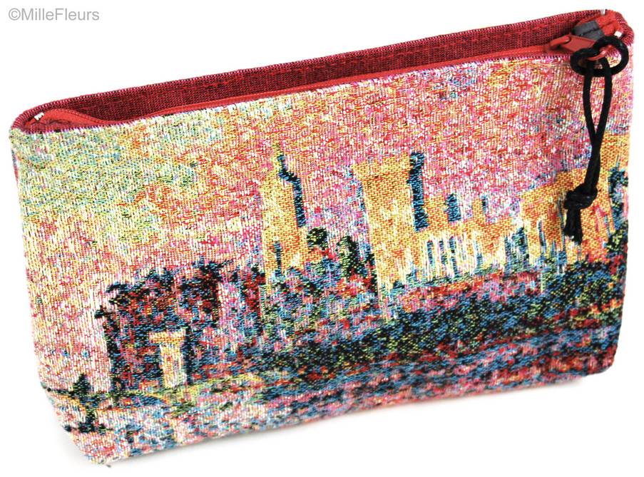 Palacio Papal (Signac) Bolsas de Maquillaje Estuches con Cremallera - Mille Fleurs Tapestries