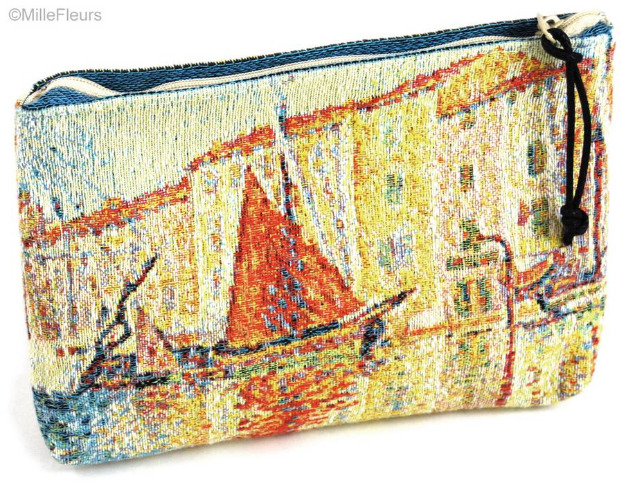 Saint-Tropez (Signac) Bolsas de Maquillaje Estuches con Cremallera - Mille Fleurs Tapestries