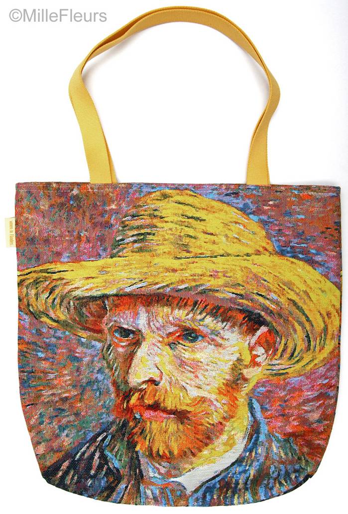 Self-portrait (Van Gogh) Tote Bags Vincent Van Gogh - Mille Fleurs Tapestries
