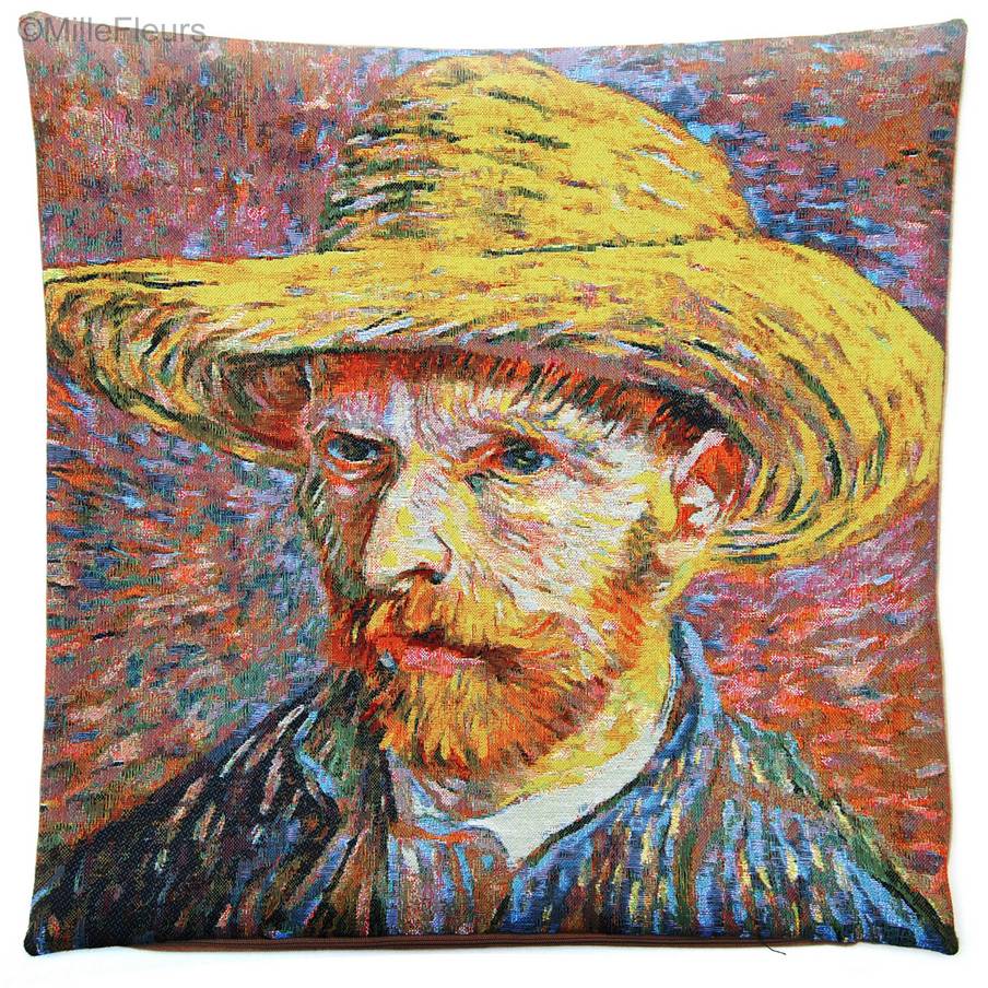 Autoportrait (Van Gogh) Housses de coussin Vincent Van Gogh - Mille Fleurs Tapestries