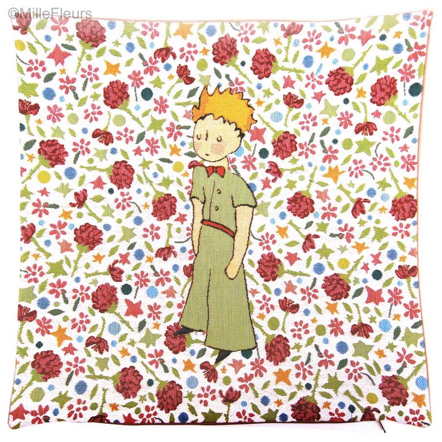 El principito con flores (Antoine de Saint-Exupéry) Fundas de cojín El Principito - Mille Fleurs Tapestries