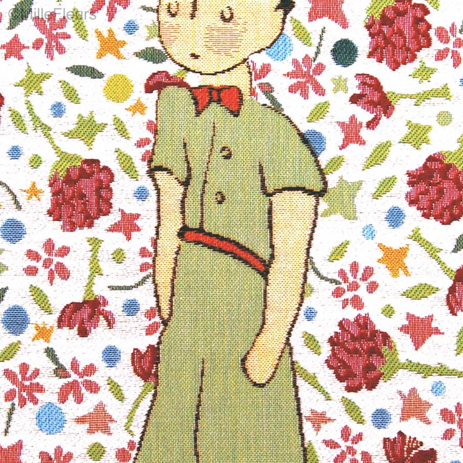 El principito con flores (Antoine de Saint-Exupéry) Fundas de cojín El Principito - Mille Fleurs Tapestries