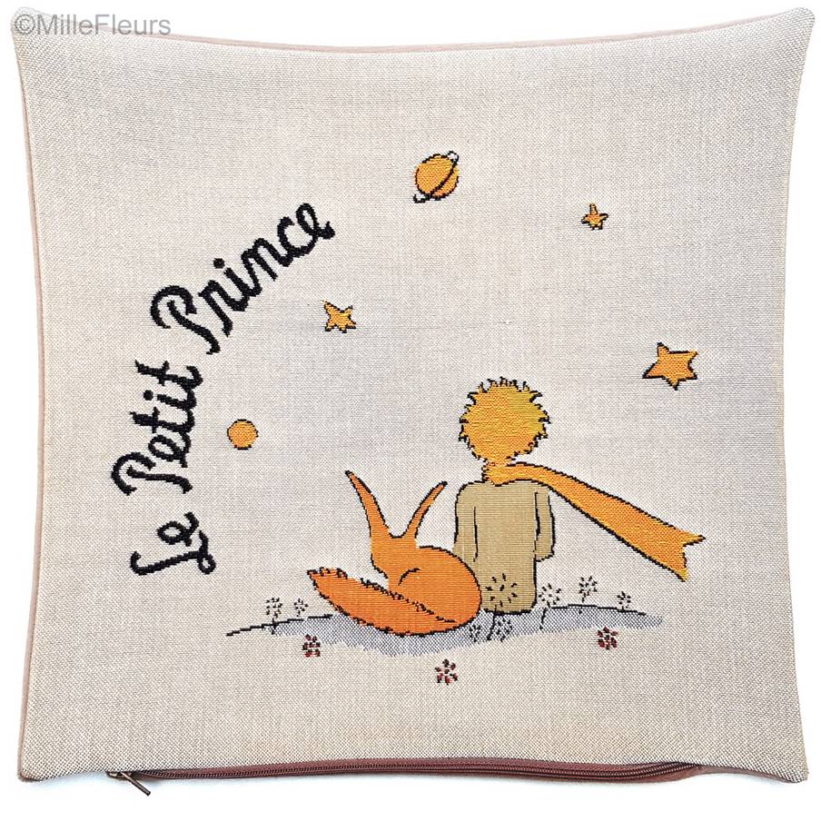 The Little Prince backview with fox (Antoine de Saint-Exupéry) Tapestry cushions The Little Prince - Mille Fleurs Tapestries