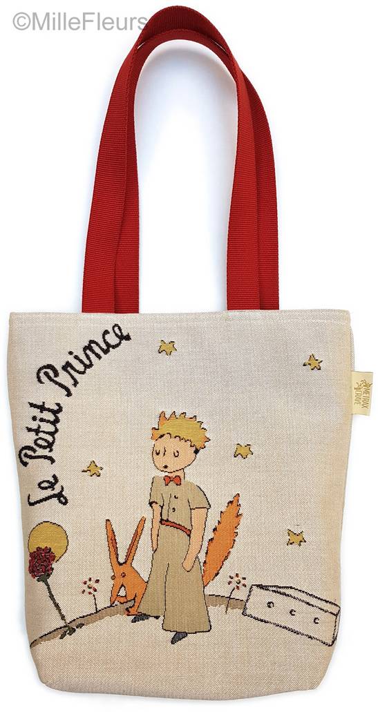 The Little Prince fox/back Tote Bags The Little Prince - Mille Fleurs Tapestries