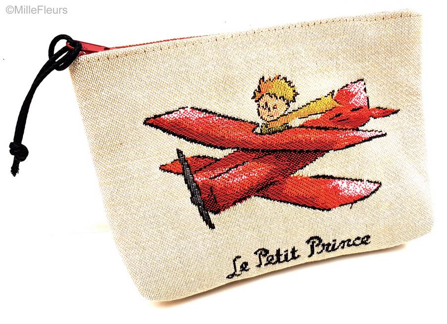 El Principito en avion Bolsas de Maquillaje Estuches con Cremallera - Mille Fleurs Tapestries