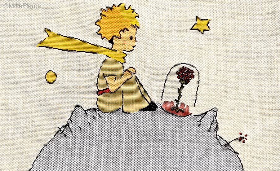 Le Petit Prince avec une rose (Antoine de Saint-Exupéry) Housses de coussin Le Petit Prince - Mille Fleurs Tapestries