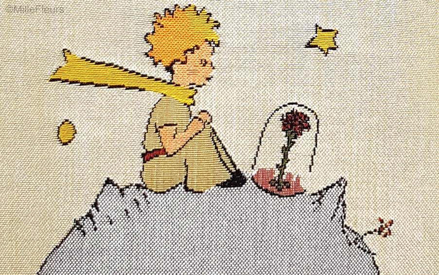 The Little Prince with a rose Tote Bags The Little Prince - Mille Fleurs Tapestries
