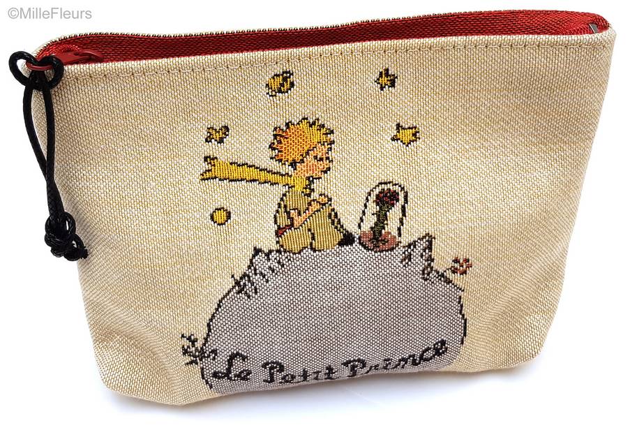 The Little Prince with a rose Make-up Bags Zipper Pouches - Mille Fleurs Tapestries