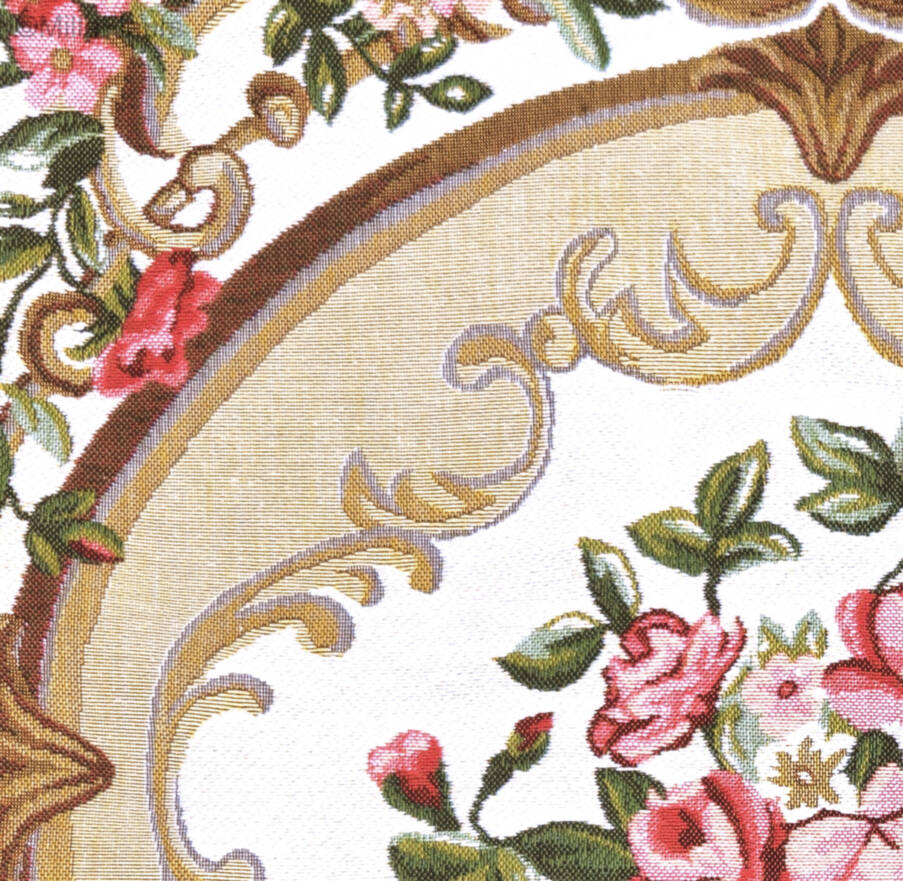 Aubusson, rood Sierkussens Bloemen klassiek - Mille Fleurs Tapestries