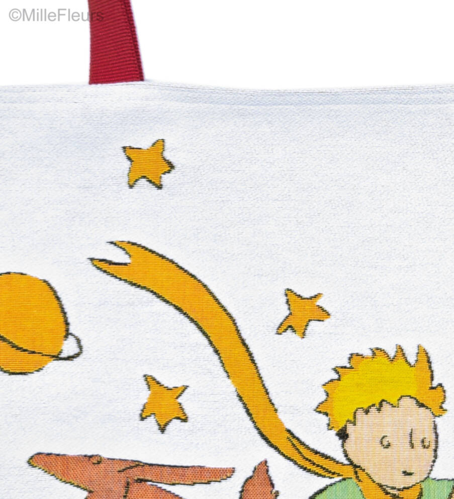 De Kleine Prins op een boek Shoppers De Kleine Prins - Mille Fleurs Tapestries
