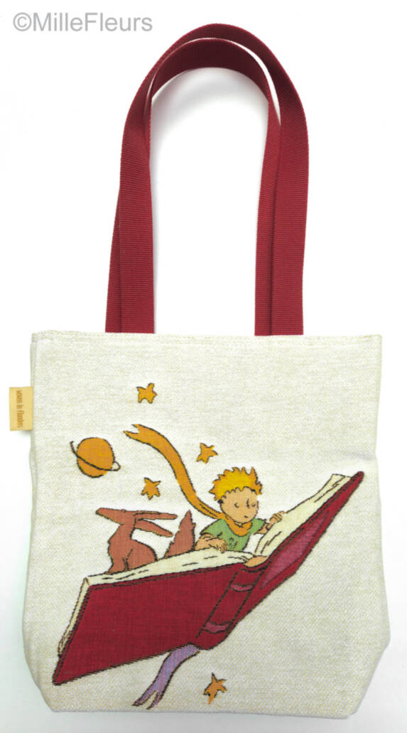 De Kleine Prins op een boek Shoppers De Kleine Prins - Mille Fleurs Tapestries