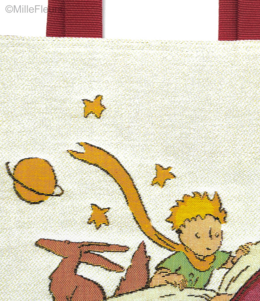 De Kleine Prins op een boek Shoppers De Kleine Prins - Mille Fleurs Tapestries