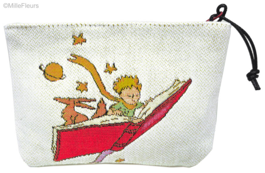 De Kleine Prins op een boek Make-up Tasjes De Kleine Prins - Mille Fleurs Tapestries
