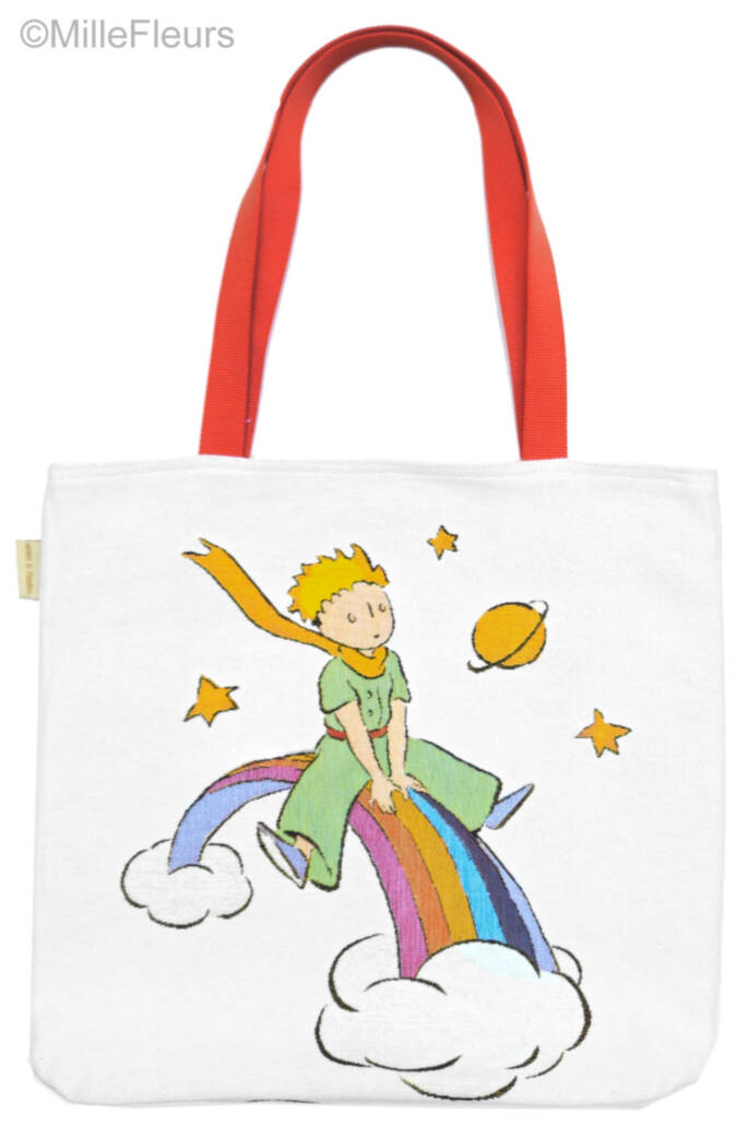 De Kleine Prins op een regenboog Shoppers De Kleine Prins - Mille Fleurs Tapestries
