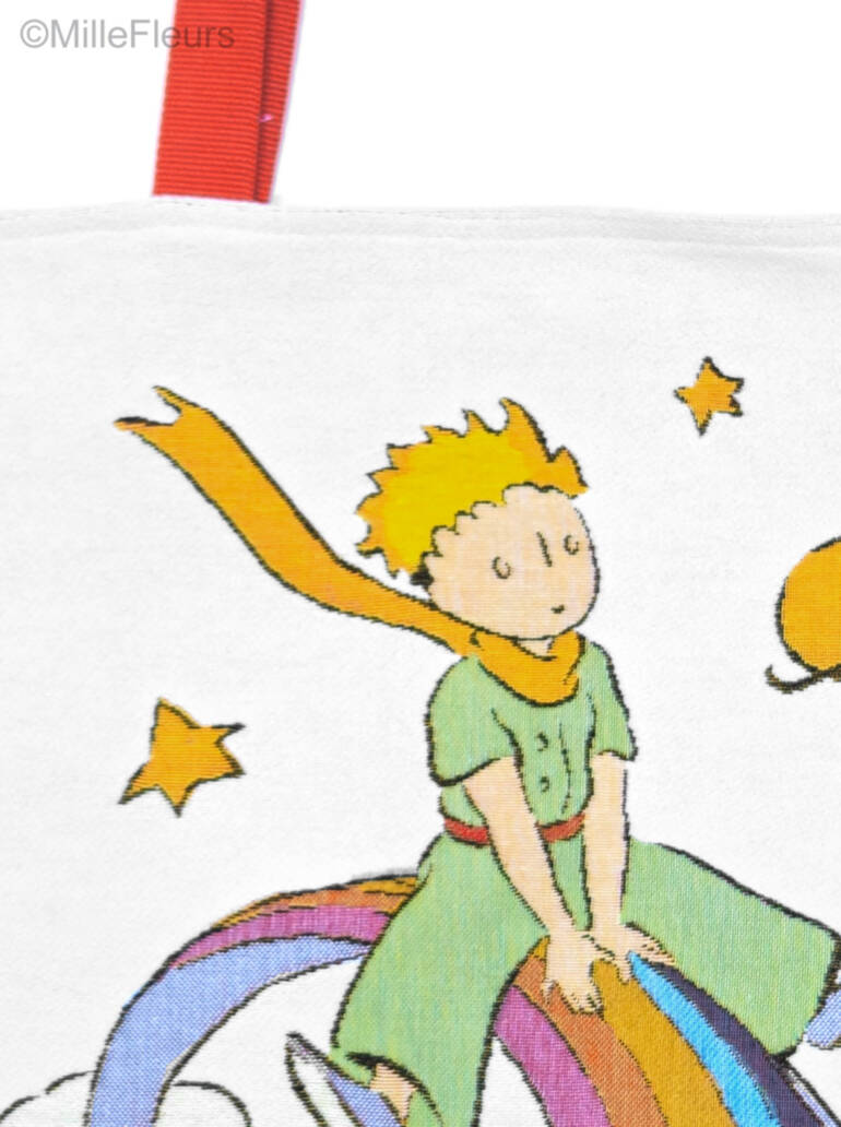 De Kleine Prins op een regenboog Shoppers De Kleine Prins - Mille Fleurs Tapestries