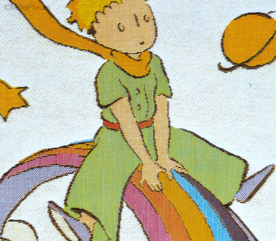 De Kleine Prins op regenboog Sierkussens De Kleine Prins - Mille Fleurs Tapestries