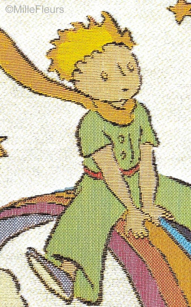De Kleine Prins op regenboog Sierkussens De Kleine Prins - Mille Fleurs Tapestries