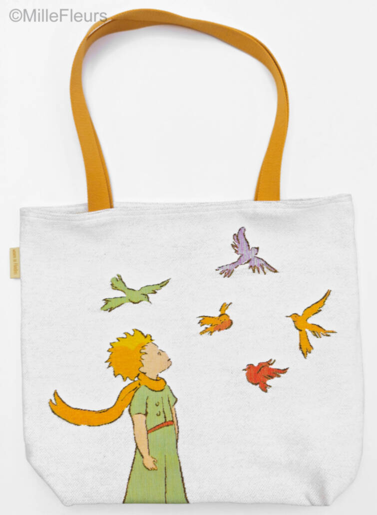 De Kleine Prins met vogels Shoppers De Kleine Prins - Mille Fleurs Tapestries