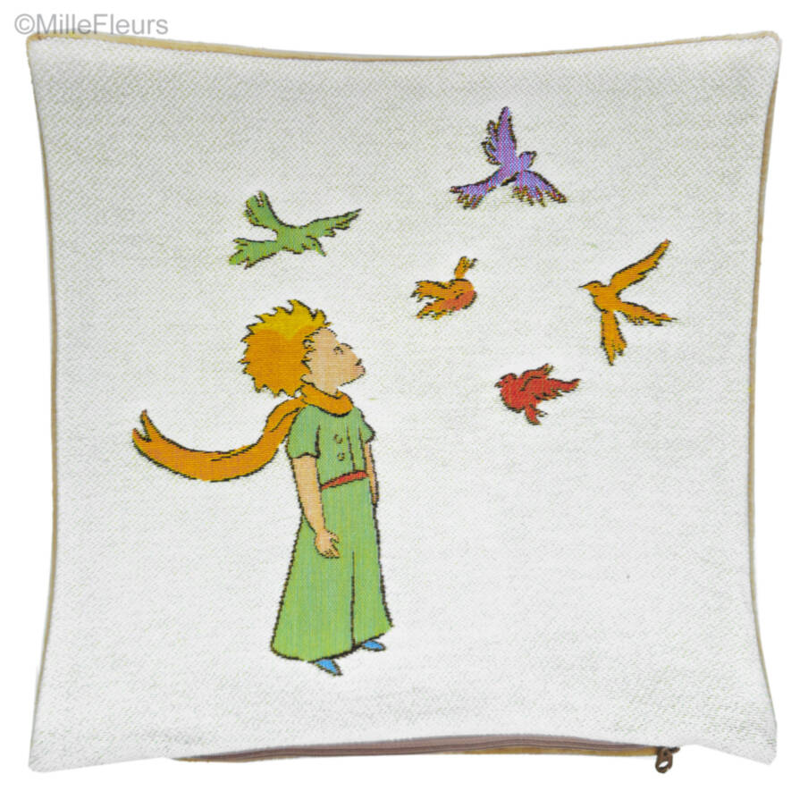 De Kleine Prins met vogels Sierkussens De Kleine Prins - Mille Fleurs Tapestries