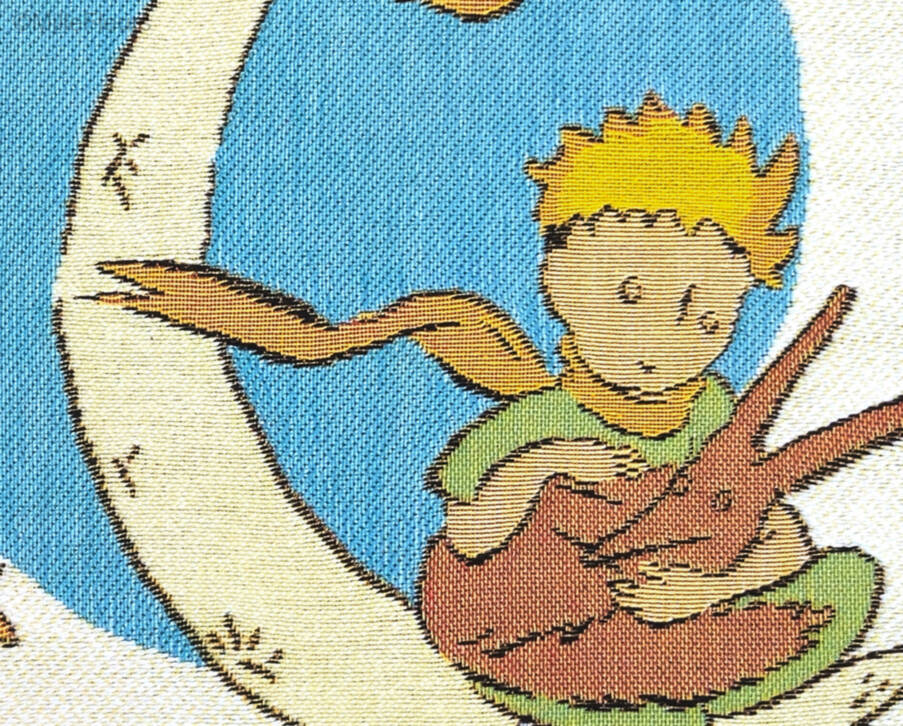 The Little Prince on the moon Tapestry cushions The Little Prince - Mille Fleurs Tapestries