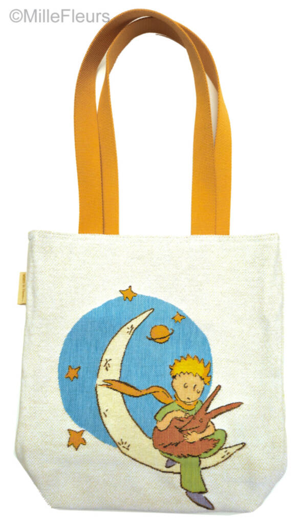 The Little Prince on the moon Tote Bags The Little Prince - Mille Fleurs Tapestries