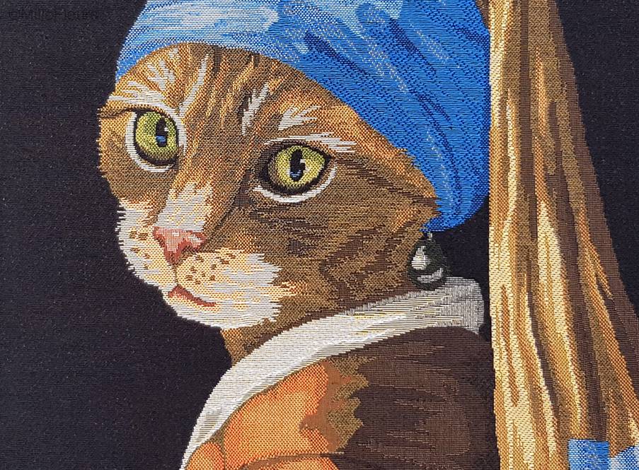 Kat met Parel Kussenslopen Katten - Mille Fleurs Tapestries