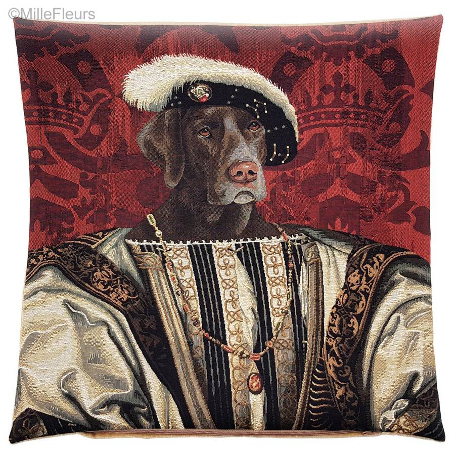 Dog Francis I of France Tapestry cushions Dogs - Mille Fleurs Tapestries