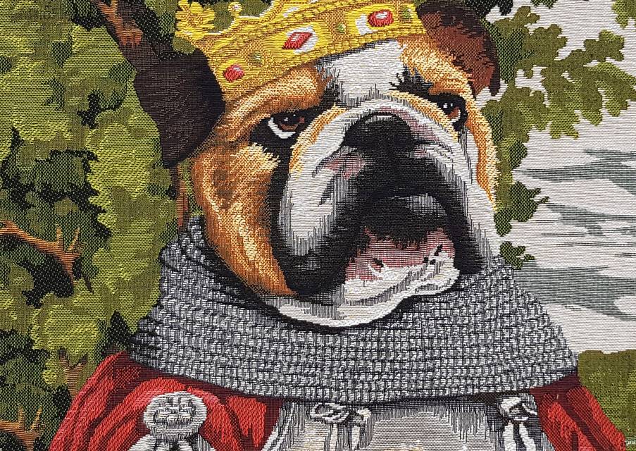 Roi Arthur Bulldog Anglais Housses de coussin Chiens - Mille Fleurs Tapestries