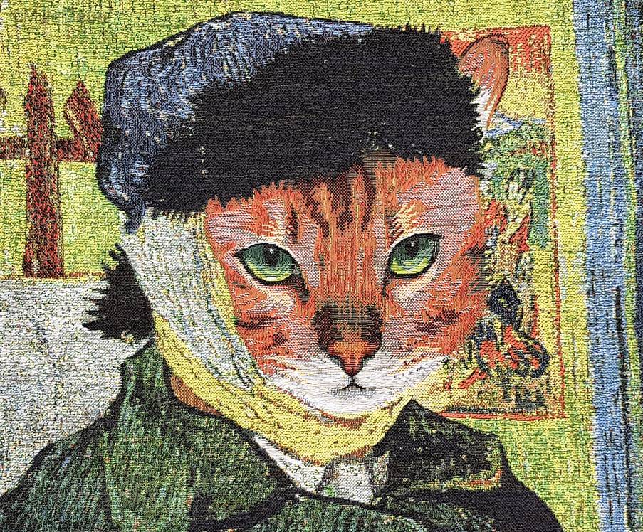 Kat Van Gogh Sierkussens Katten - Mille Fleurs Tapestries