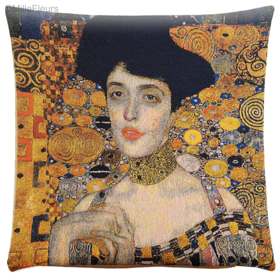 Adèle Bloch Bauer (Klimt) Housses de coussin Gustav Klimt - Mille Fleurs Tapestries