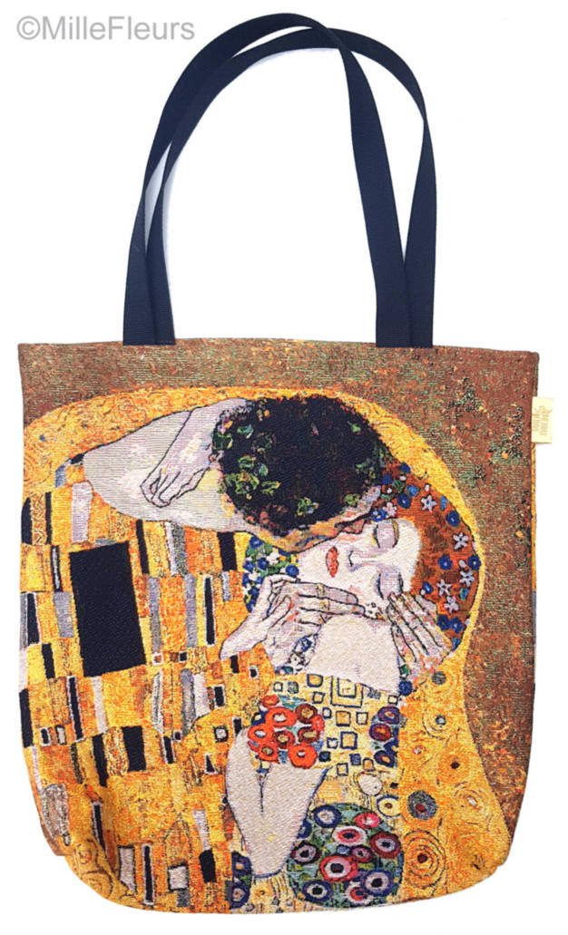 De Kus (Klimt) Shoppers Gustav Klimt - Mille Fleurs Tapestries