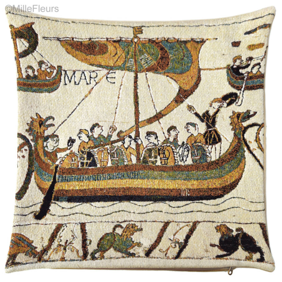 Mare Tapestry cushions Bayeux tapestry - Mille Fleurs Tapestries