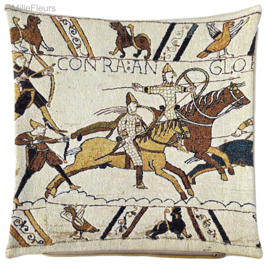 Contra Anglo Tapestry cushions Bayeux tapestry - Mille Fleurs Tapestries