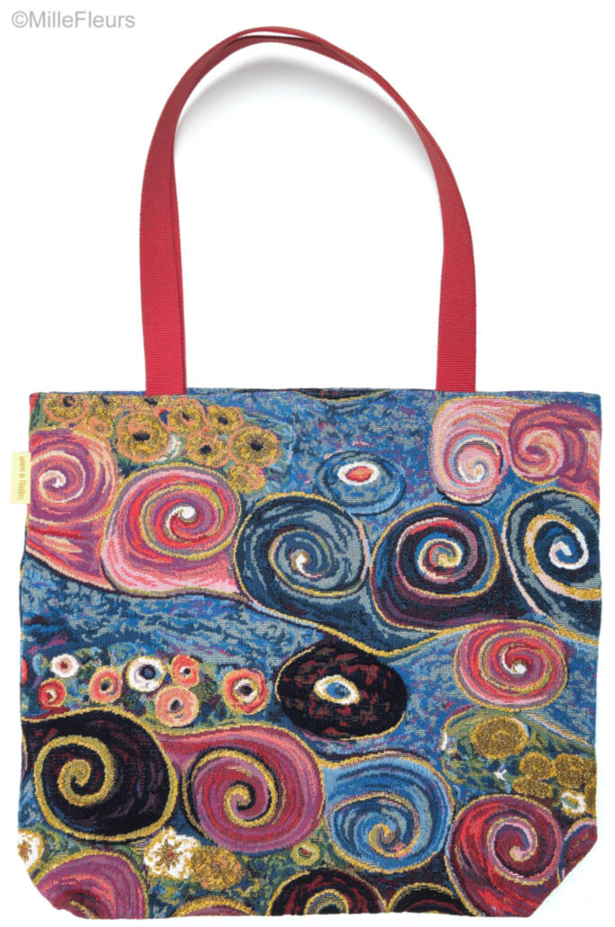 Virgin Circles Tote Bags Gustav Klimt - Mille Fleurs Tapestries