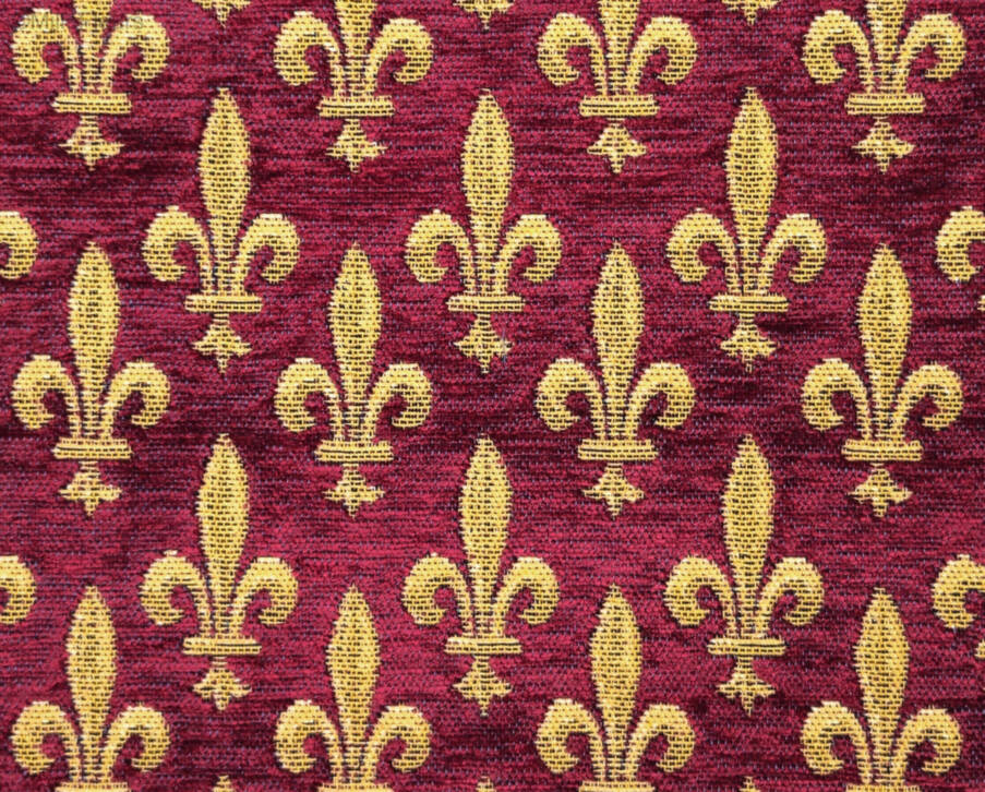 Fleur-de-Lis, red Tapestry cushions Fleur-de-Lis and Heraldic - Mille Fleurs Tapestries