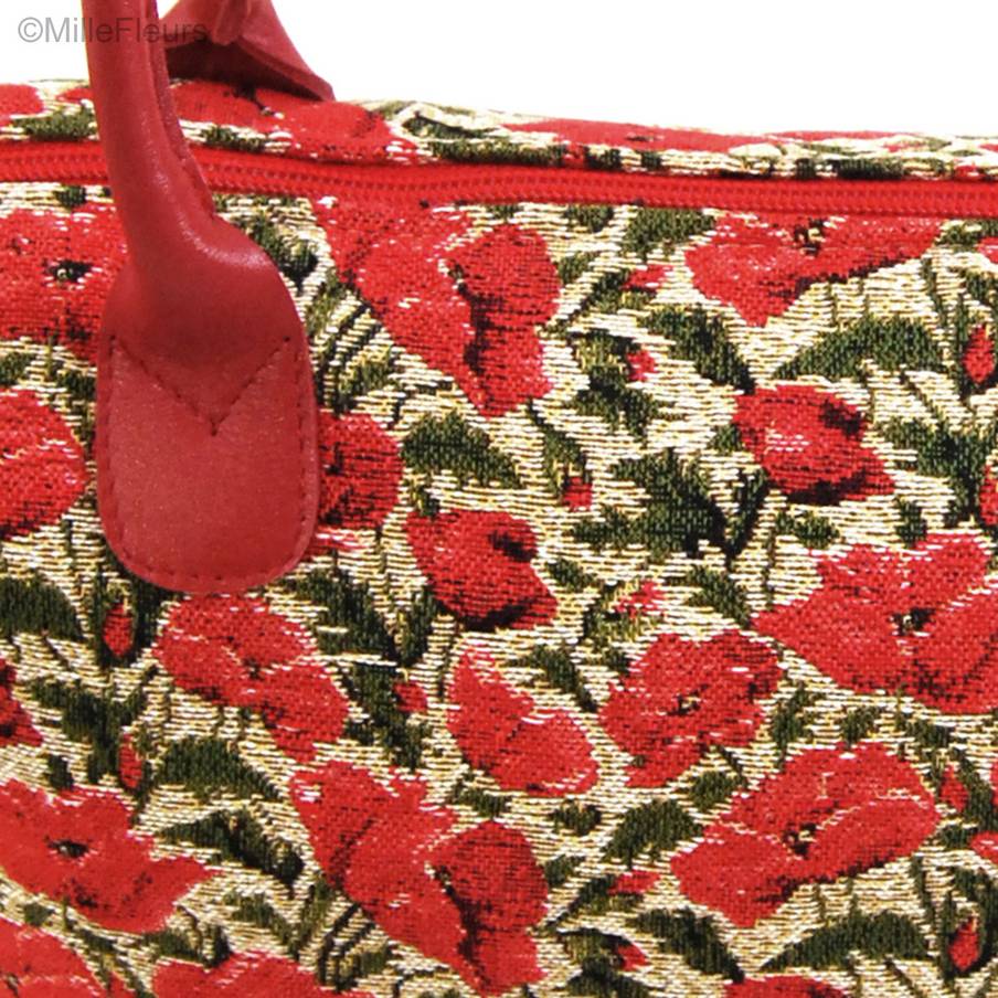Pequeñas amapolas en crudo Bolsas Amapolas - Mille Fleurs Tapestries