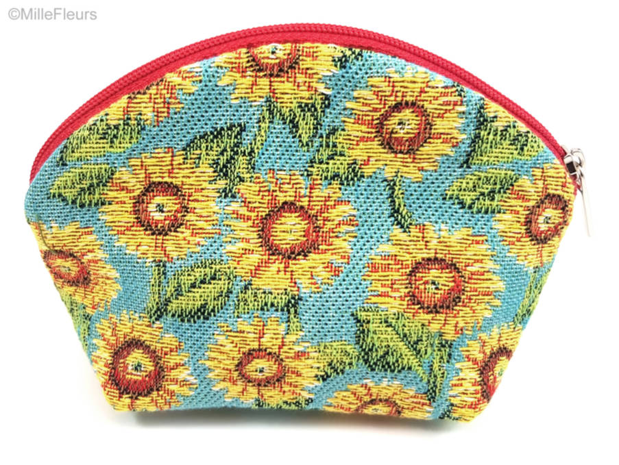 Girasoles Bolsas de Maquillaje Estuches con Cremallera - Mille Fleurs Tapestries