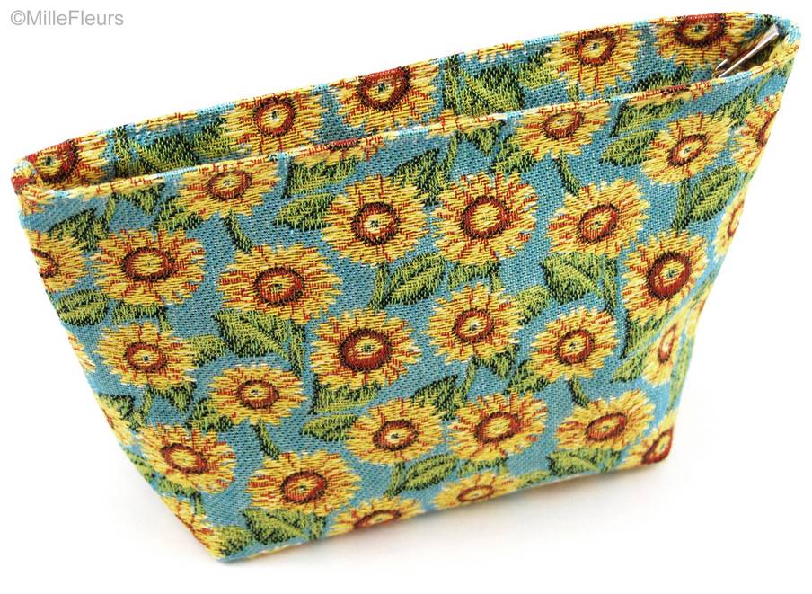 Girasoles Bolsas de Maquillaje Flores - Mille Fleurs Tapestries