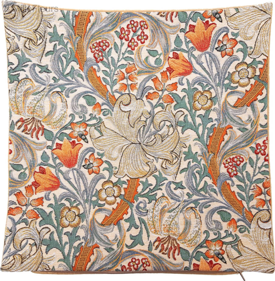 Golden Lily (William Morris), beige Tapestry cushions William Morris & Co - Mille Fleurs Tapestries