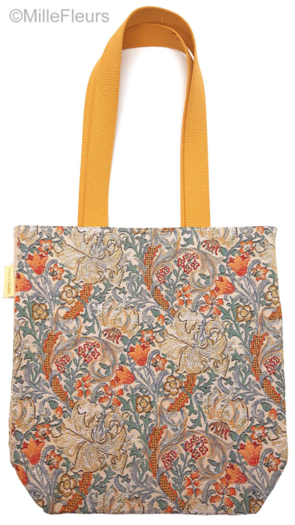 Golden Lily (William Morris), beige Bolsas de Compras William Morris - Mille Fleurs Tapestries