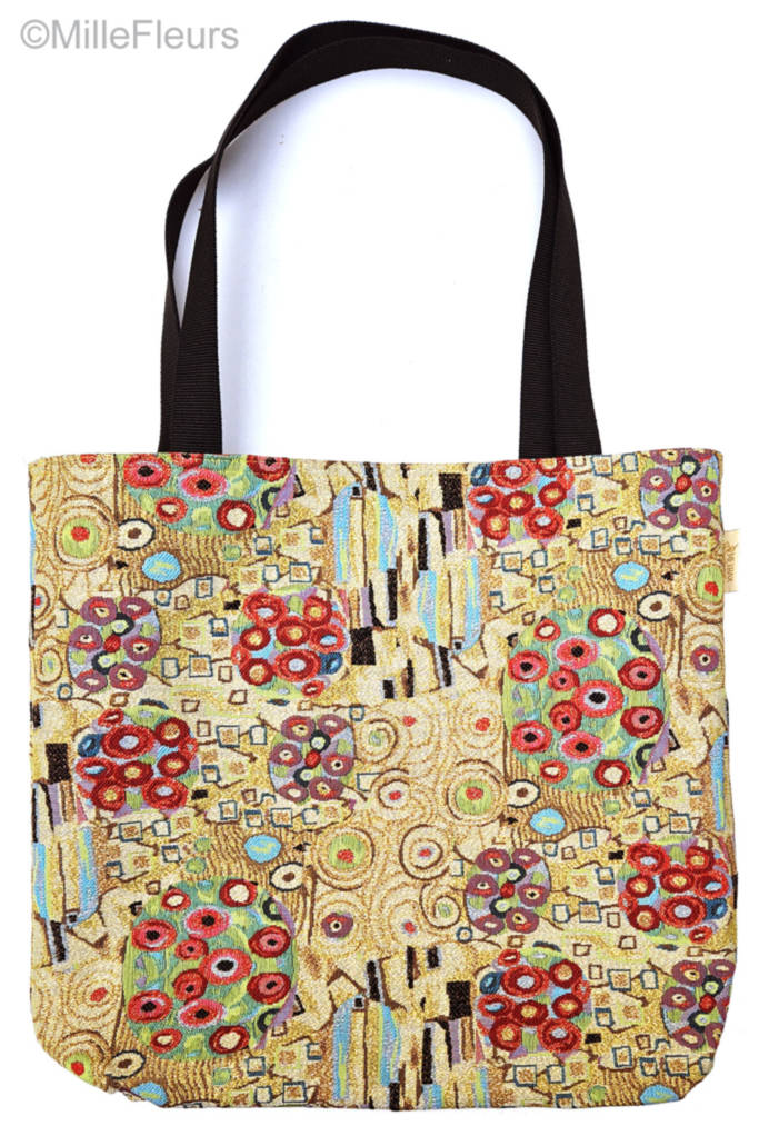Flowers (Klimt) Tote Bags Gustav Klimt - Mille Fleurs Tapestries
