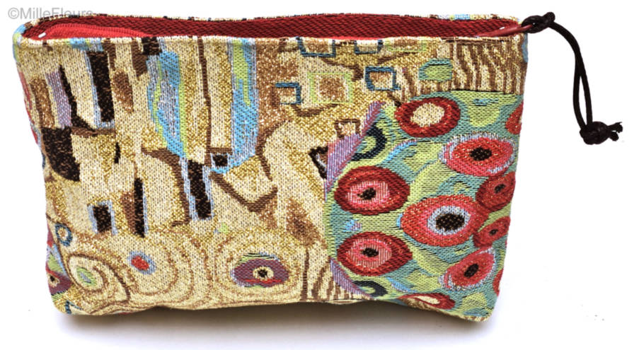 Flora (Klimt) Bolsas de Maquillaje Estuches con Cremallera - Mille Fleurs Tapestries