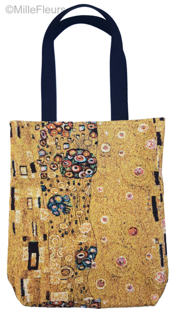 Klimt Clothing Tote Bags Gustav Klimt - Mille Fleurs Tapestries