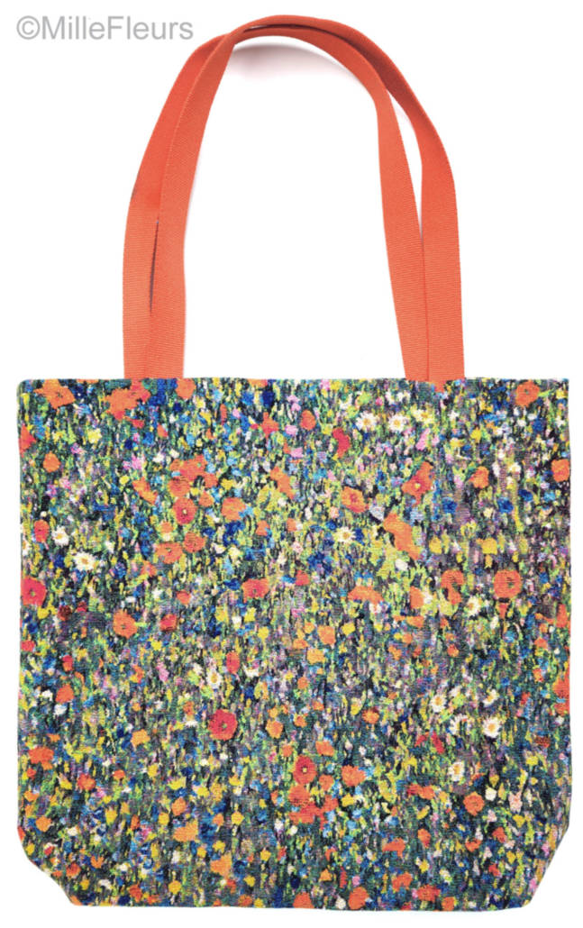 Champ de Coquelicots (Klimt) Shoppers Gustav Klimt - Mille Fleurs Tapestries