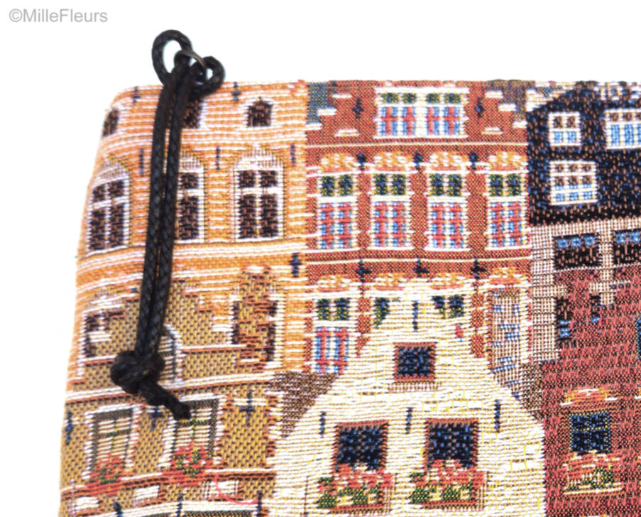 Bruges Facades Make-up Bags Bruges - Mille Fleurs Tapestries
