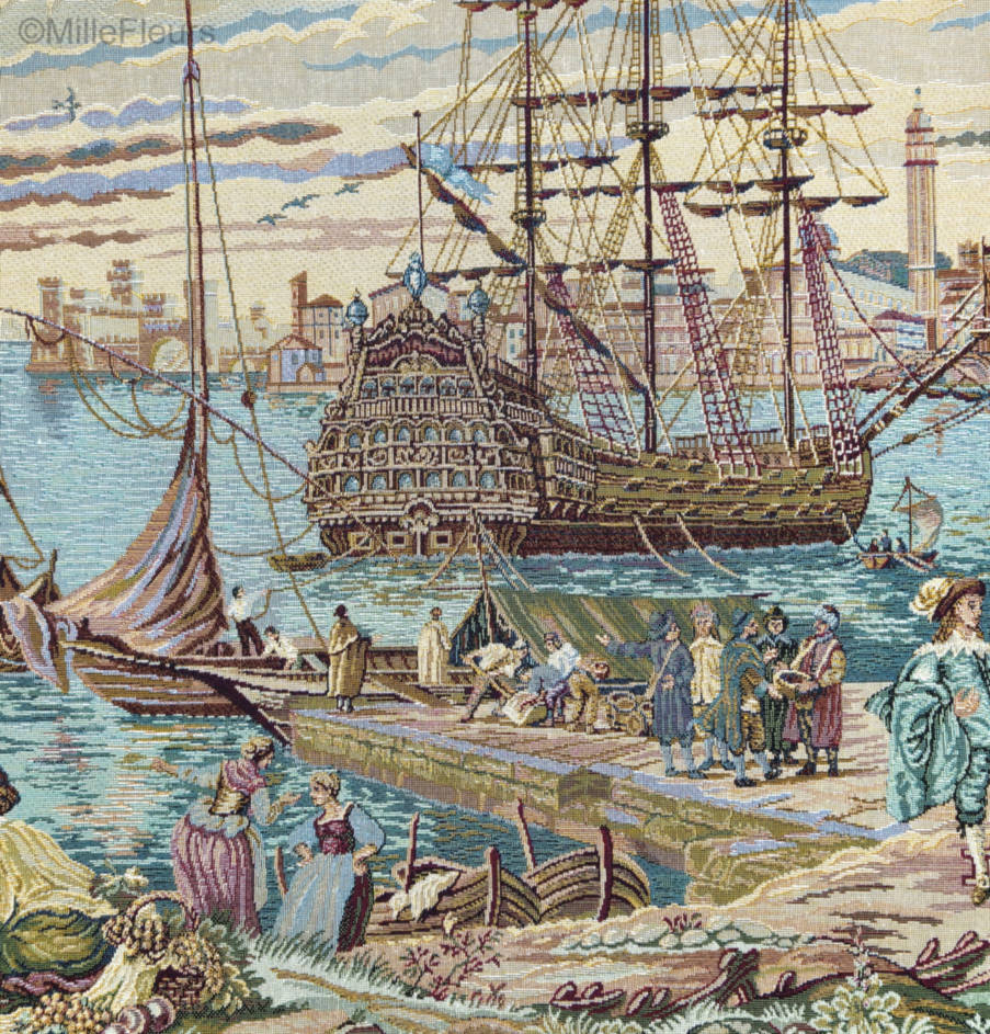 Venice Wall tapestries Maps and Nautical - Mille Fleurs Tapestries