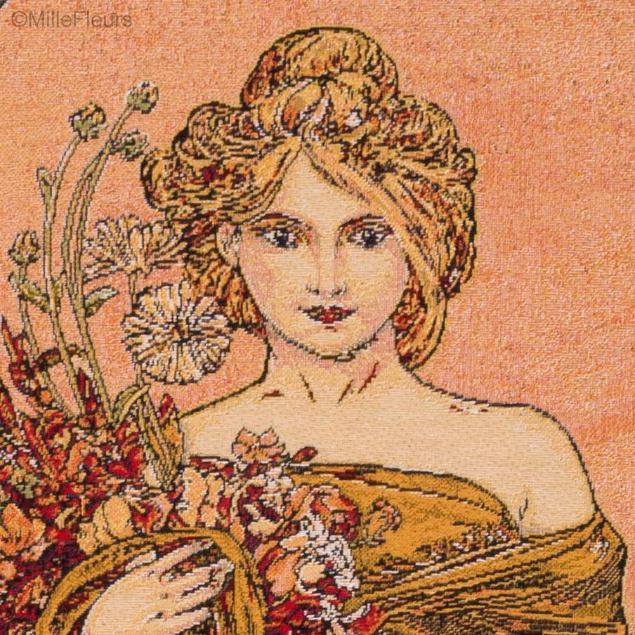 Lente Wandtapijten Alfons Mucha - Mille Fleurs Tapestries