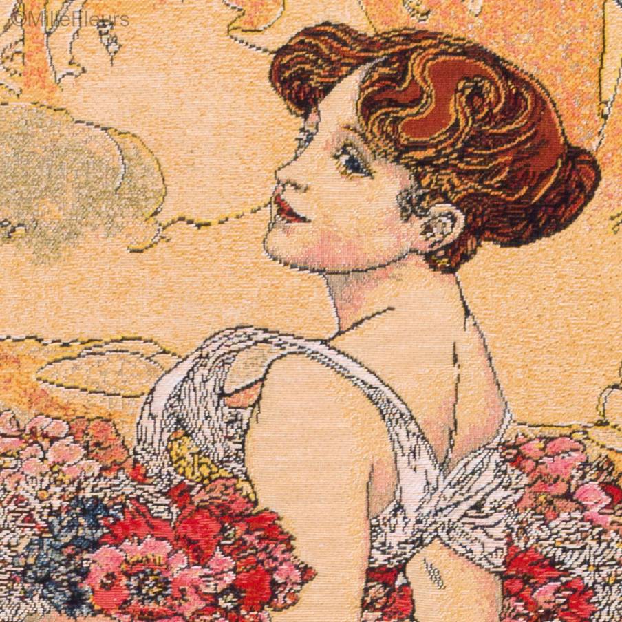 Zomer Wandtapijten Alfons Mucha - Mille Fleurs Tapestries