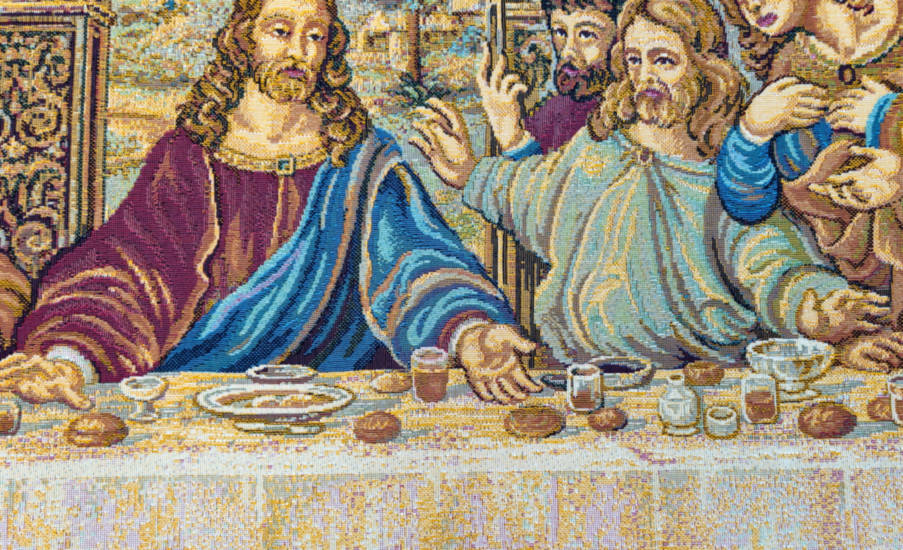 Laatste Avondmaal (Leonardo Da Vinci) Wandtapijten Religieus - Mille Fleurs Tapestries